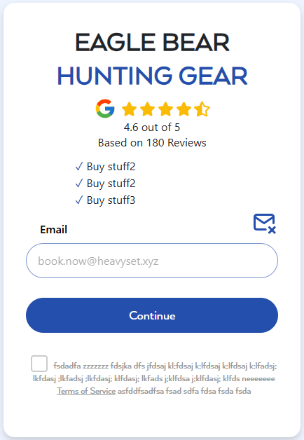 Form showing the Google icon in its standard colors